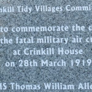 Centenary Commemoration of Military Air Crash at Crinkill, March 2019