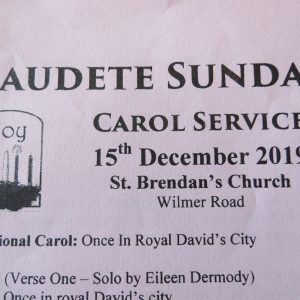 Gaudete Carol Service, St. Brendan’s Church 15th December 2019