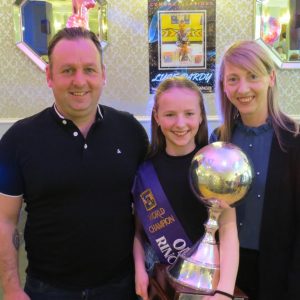 Birr Community honoring Lucie Pardy U13 World Champion Irish Dancer, Dooly’s Hotel Sunday 16th April 2023
