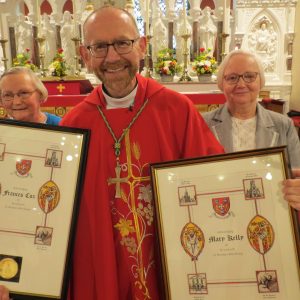 Presentation of St. Brendan Medal to Mary Kelly & Francis Cox in recognition for their work in St. Brendan’s Altar Society