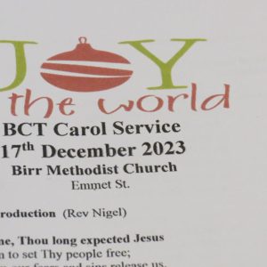 Ecumenical Carol Service Sunday 17th December 2023 Methodist Church