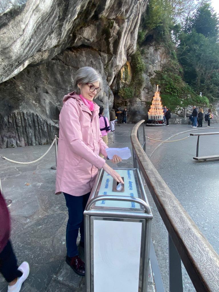 The way of the Cross and the placing of petitions by Mary Freeman Pilgrimage Secretary