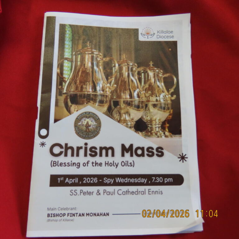 Chrism Mass Wednesday April 1st SS Peter & Paul Cathedral Ennis