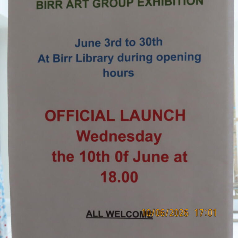 Official Launch of Birr Art Group Exhibition - Birr Library Wednesday June 10th
